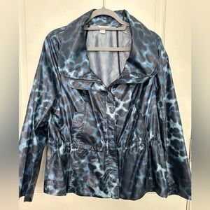 Christopher Banks women’s jacket size M, blue animal print, excellent condition